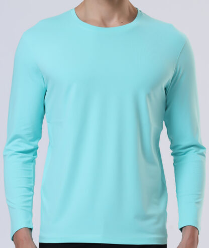 Plains Forever Round T Shirt For Men - Aqua - Image 4