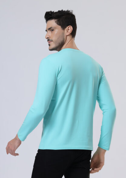 Plains Forever Round T Shirt For Men - Aqua - Image 5
