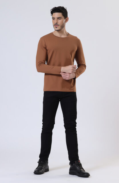 Plains Forever Round T Shirt For Men - Brun Tan - Image 6