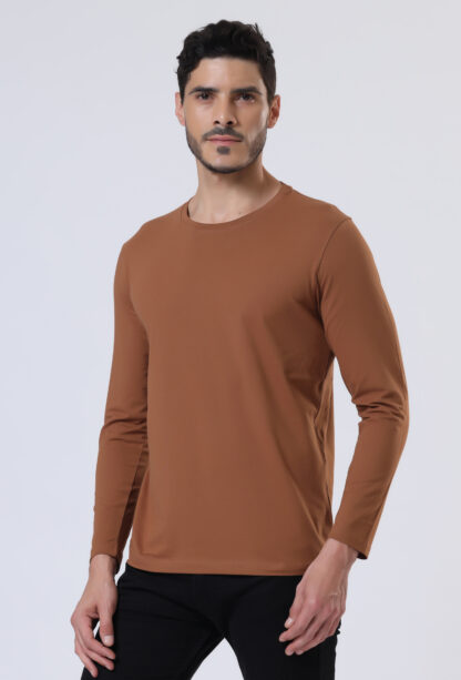 Plains Forever Round T Shirt For Men - Brun Tan