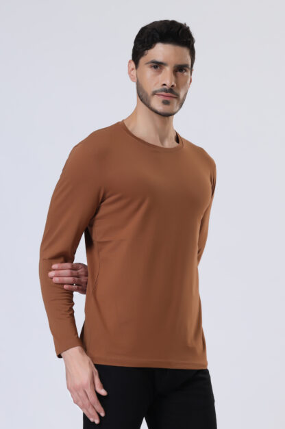 Plains Forever Round T Shirt For Men - Brun Tan - Image 5