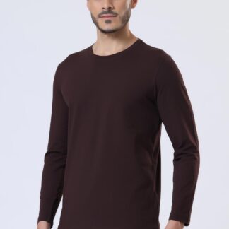 Plains Forever Round T Shirt For Men - Coffee Brown
