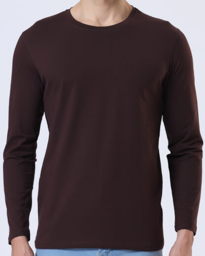 Plains Forever Round T Shirt For Men - Coffee Brown - Image 4