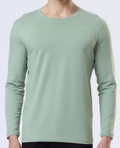 Plains Forever Round T Shirt For Men - Fossil Green - Image 4