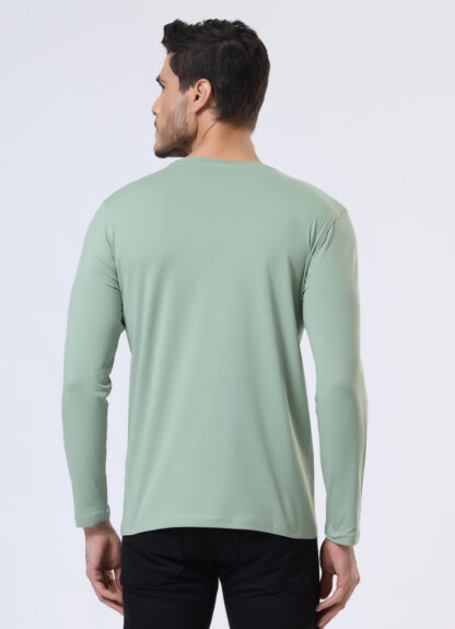 Plains Forever Round T Shirt For Men - Fossil Green - Image 6