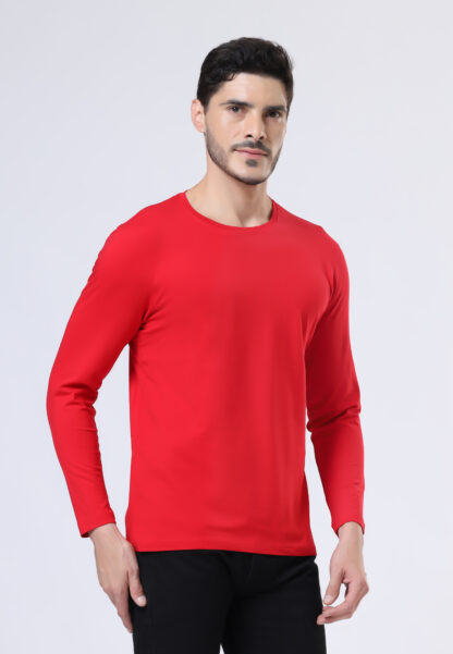 Plains Forever Round T Shirt For Men - Heather Red - Image 2