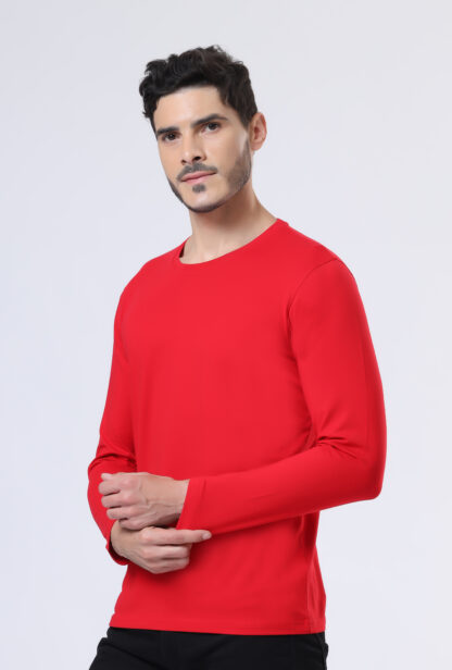 Plains Forever Round T Shirt For Men - Heather Red