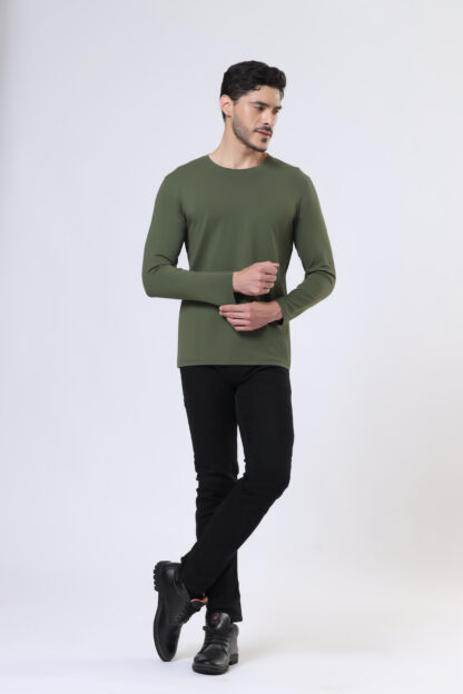 Plains Forever Round T Shirt For Men - Juniper Olive - Image 2