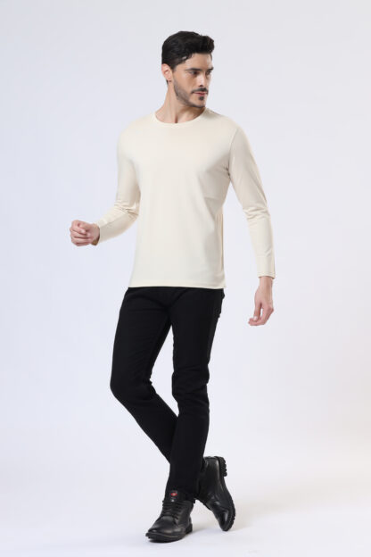 Plains Forever Round T Shirt For Men - Light Beige - Image 2