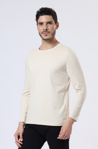 Plains Forever Round T Shirt For Men - Light Beige