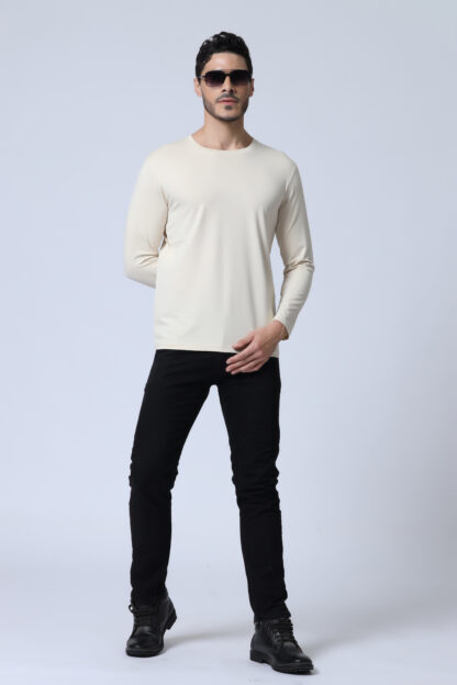 Plains Forever Round T Shirt For Men - Light Beige - Image 6