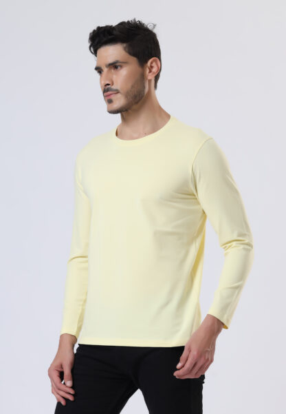 Plains Forever Round T Shirt For Men - Light Yellow - Image 2