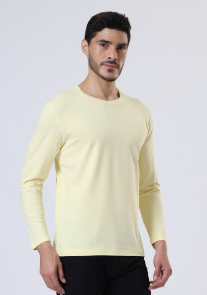 Plains Forever Round T Shirt For Men - Light Yellow