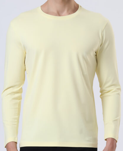 Plains Forever Round T Shirt For Men - Light Yellow - Image 4