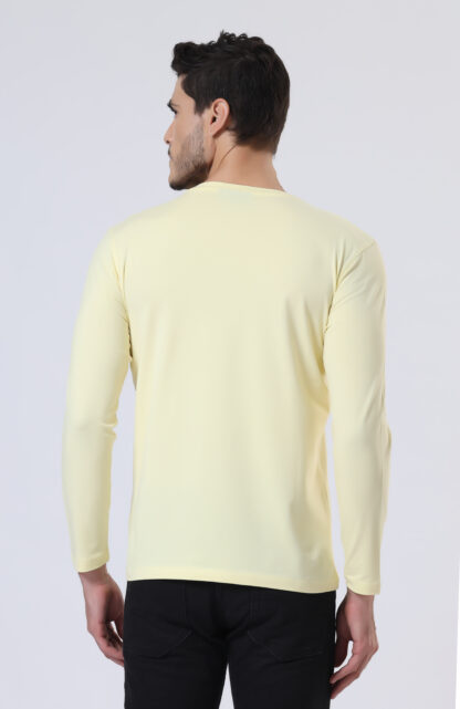 Plains Forever Round T Shirt For Men - Light Yellow - Image 5