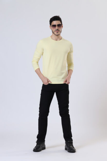 Plains Forever Round T Shirt For Men - Light Yellow - Image 6