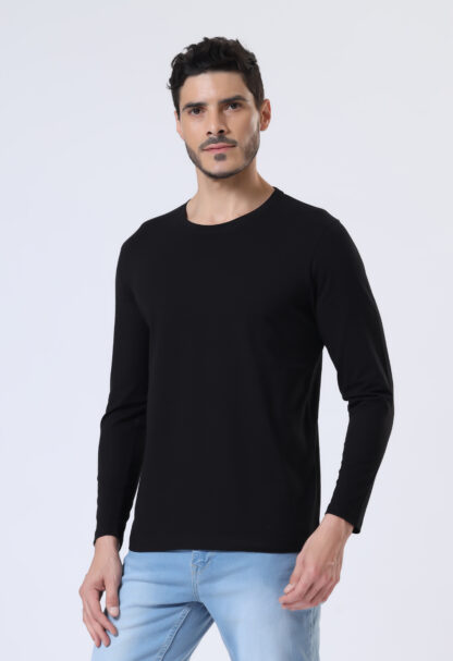 Plains Forever Round T Shirt For Men - Midnight Black