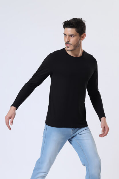 Plains Forever Round T Shirt For Men - Midnight Black - Image 3