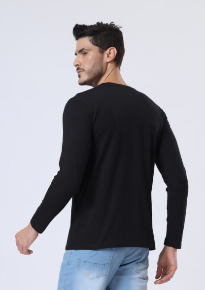 Plains Forever Round T Shirt For Men - Midnight Black - Image 5