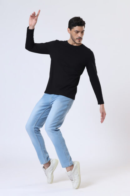 Plains Forever Round T Shirt For Men - Midnight Black - Image 6
