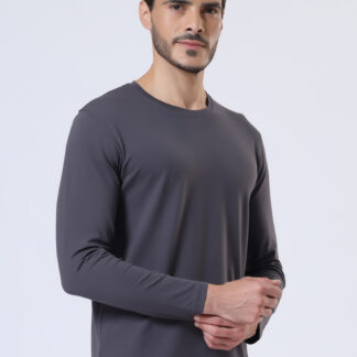 Plains Forever Round T Shirt For Men - Midnight Grey