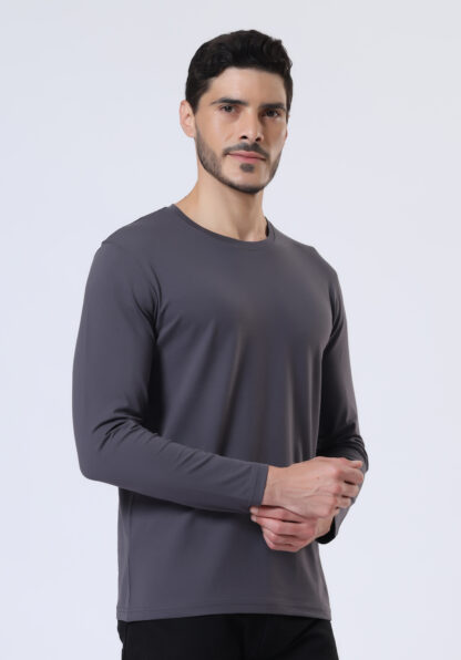 Plains Forever Round T Shirt For Men - Midnight Grey