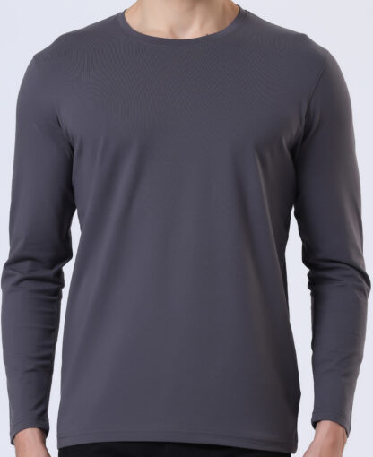 Plains Forever Round T Shirt For Men - Midnight Grey - Image 4