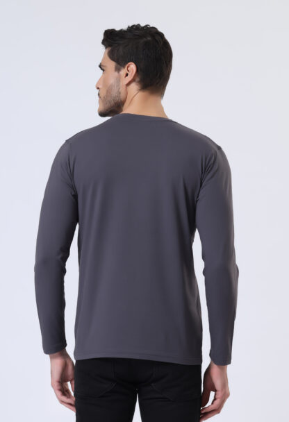 Plains Forever Round T Shirt For Men - Midnight Grey - Image 5