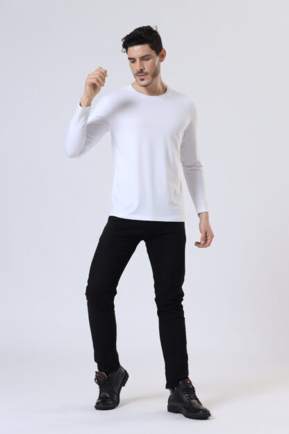 Plains Forever Round T Shirt For Men - Pure White - Image 3