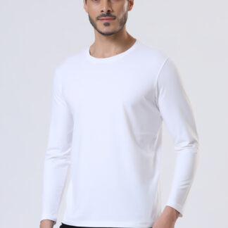 Plains Forever Round T Shirt For Men - Pure White