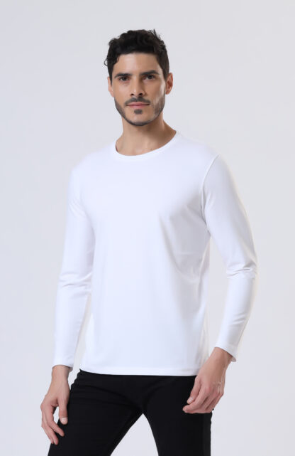 Plains Forever Round T Shirt For Men - Pure White