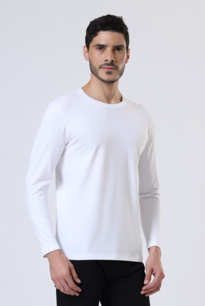 Plains Forever Round T Shirt For Men - Pure White - Image 2