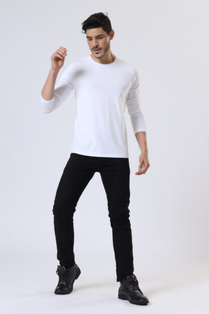 Plains Forever Round T Shirt For Men - Pure White - Image 6