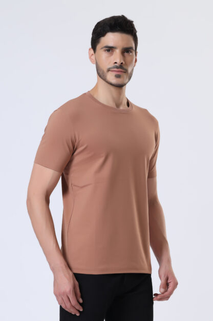 Half Sleeve Round T Shirt For Men - Raw Carrot