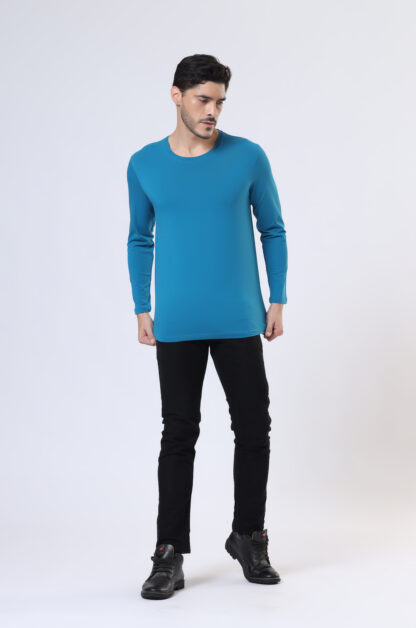 Plains Forever Round T Shirt For Men - Sapphire Blue - Image 3