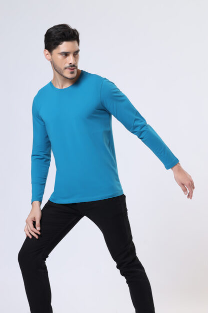 Plains Forever Round T Shirt For Men - Sapphire Blue - Image 2