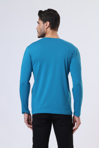 Plains Forever Round T Shirt For Men - Sapphire Blue - Image 5