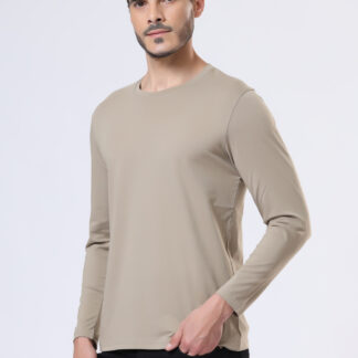 Plains Forever Round T Shirt For Men - Sporty Beige