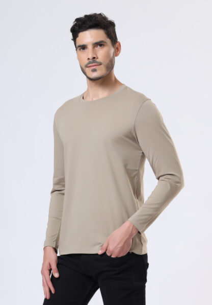 Plains Forever Round T Shirt For Men - Sporty Beige