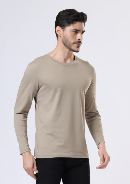 Plains Forever Round T Shirt For Men - Sporty Beige - Image 3
